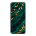Дизайнерский силиконовый чехол для Samsung Galaxy A15 Мрамор зеленое золото