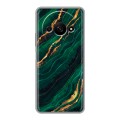 Дизайнерский силиконовый чехол для Xiaomi RedMi A3 Мрамор зеленое золото