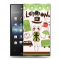 Дизайнерский пластиковый чехол для Sony Xperia acro S Городские символы