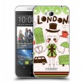 Дизайнерский пластиковый чехол для HTC Desire 616 Городские символы