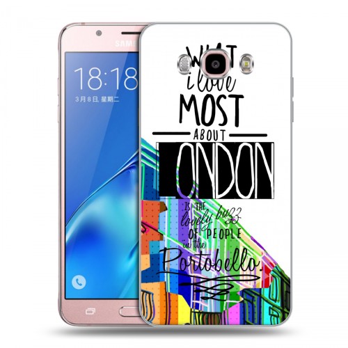 Дизайнерский силиконовый с усиленными углами чехол для Samsung Galaxy J5 (2016) Городские символы