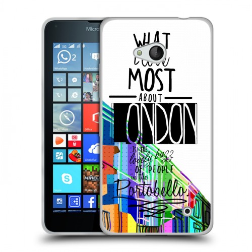 Дизайнерский силиконовый чехол для Microsoft Lumia 640 Городские символы