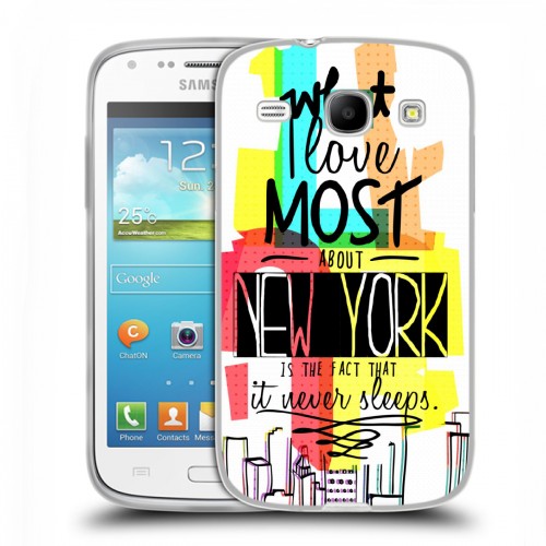 Дизайнерский пластиковый чехол для Samsung Galaxy Core Городские символы