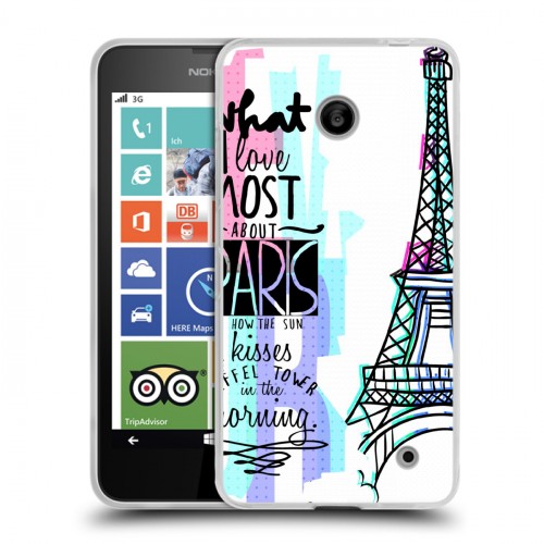 Дизайнерский пластиковый чехол для Nokia Lumia 630/635 Городские символы