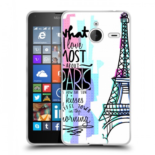 Дизайнерский пластиковый чехол для Microsoft Lumia 640 XL Городские символы