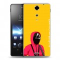 Дизайнерский пластиковый чехол для Sony Xperia TX Игра в кальмара