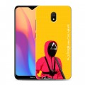 Дизайнерский силиконовый с усиленными углами чехол для Xiaomi RedMi 8A Игра в кальмара