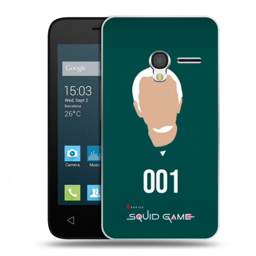 Дизайнерский пластиковый чехол для Alcatel One Touch Pixi 3 (4.0) Игра в кальмара
