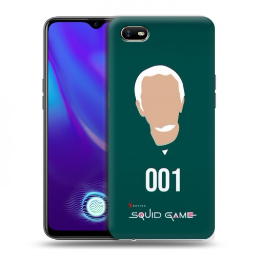 Дизайнерский силиконовый с усиленными углами чехол для OPPO A1k Игра в кальмара