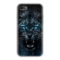 Дизайнерский силиконовый с усиленными углами чехол для Iphone 7 Темный леопард