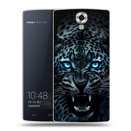 Дизайнерский силиконовый чехол для Homtom HT7 Темный леопард