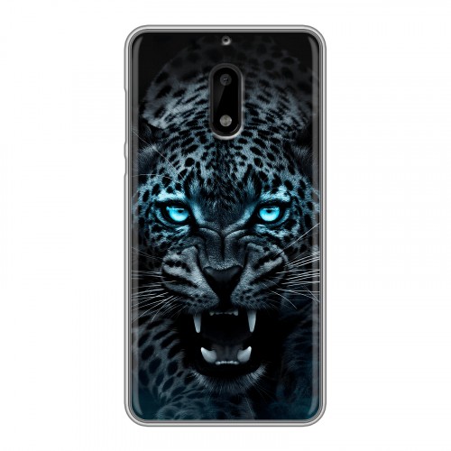 Дизайнерский пластиковый чехол для Nokia 6 Темный леопард
