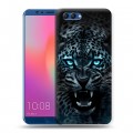Дизайнерский пластиковый чехол для Huawei Honor View 10 Темный леопард