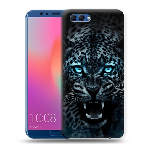 Дизайнерский пластиковый чехол для Huawei Honor View 10 Темный леопард