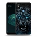 Дизайнерский силиконовый чехол для Xiaomi Mi A2 Темный леопард