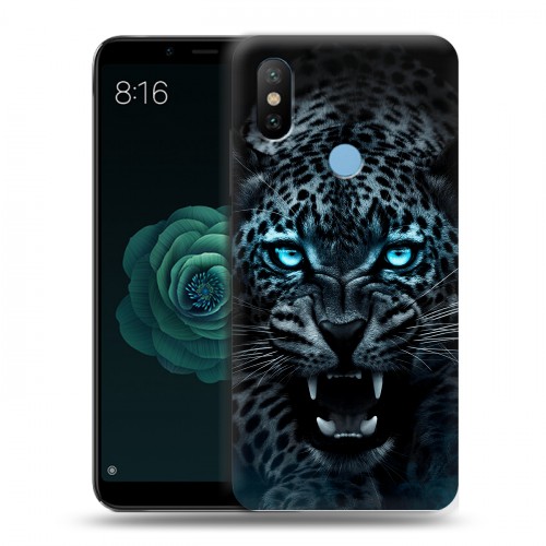 Дизайнерский силиконовый чехол для Xiaomi Mi A2 Темный леопард