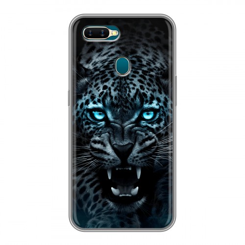Дизайнерский силиконовый чехол для OPPO AX7 Темный леопард