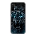Дизайнерский силиконовый с усиленными углами чехол для Xiaomi RedMi Note 8T Темный леопард