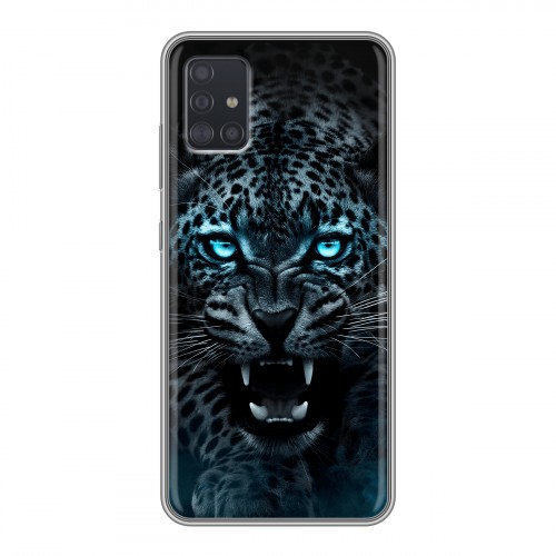Дизайнерский силиконовый чехол для Samsung Galaxy A51 Темный леопард