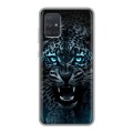 Дизайнерский силиконовый чехол для Samsung Galaxy A71 Темный леопард