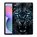 Дизайнерский силиконовый чехол для Samsung Galaxy Tab S6 Lite Темный леопард