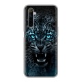 Дизайнерский силиконовый с усиленными углами чехол для Realme 6 Темный леопард