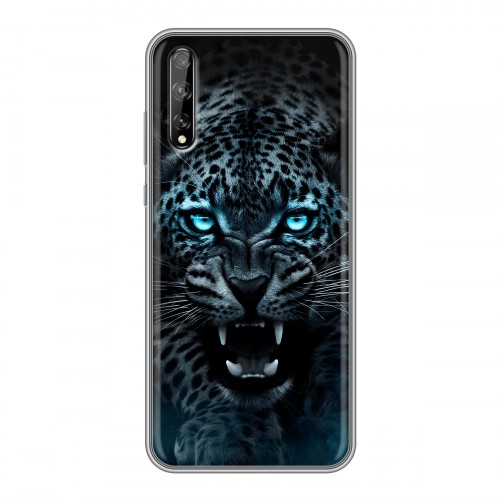 Дизайнерский силиконовый чехол для Huawei Y8p Темный леопард