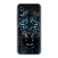 Дизайнерский силиконовый чехол для Xiaomi RedMi 9A Темный леопард
