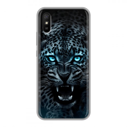 Дизайнерский силиконовый чехол для Xiaomi RedMi 9A Темный леопард
