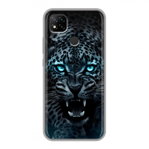 Дизайнерский силиконовый чехол для Xiaomi RedMi 9C Темный леопард