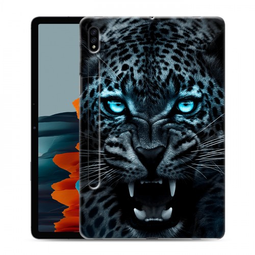 Дизайнерский силиконовый чехол для Samsung Galaxy Tab S7 Темный леопард