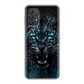 Дизайнерский силиконовый чехол для Samsung Galaxy A32 Темный леопард