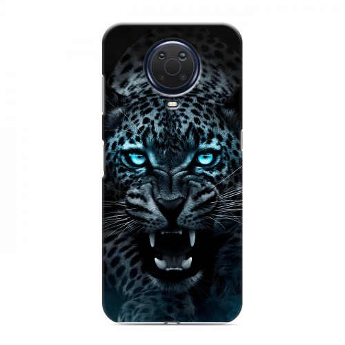 Дизайнерский силиконовый с усиленными углами чехол для Nokia G20 Темный леопард
