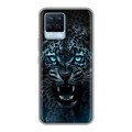 Дизайнерский силиконовый чехол для Realme 8 Темный леопард