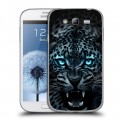 Дизайнерский пластиковый чехол для Samsung Galaxy Grand Темный леопард