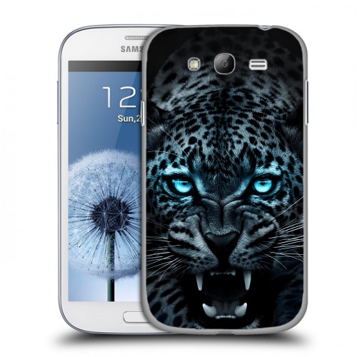 Дизайнерский пластиковый чехол для Samsung Galaxy Grand Темный леопард