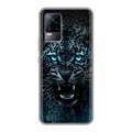 Дизайнерский силиконовый чехол для Vivo V21e Темный леопард