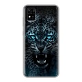 Дизайнерский силиконовый чехол для ZTE Blade A31 Темный леопард