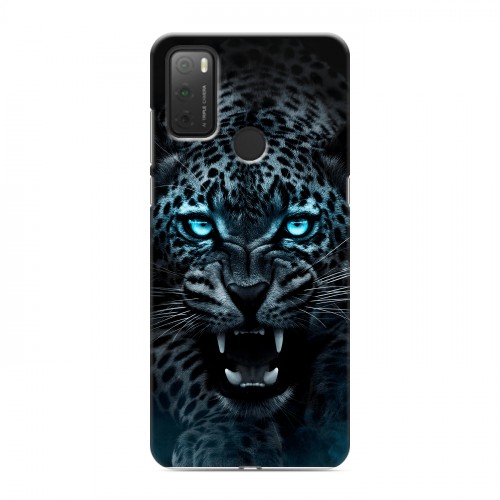Дизайнерский силиконовый чехол для Alcatel 3L (2021) Темный леопард