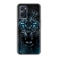 Дизайнерский силиконовый чехол для Realme 9i Темный леопард