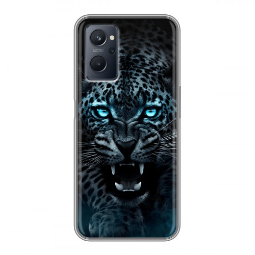 Дизайнерский силиконовый чехол для Realme 9i Темный леопард