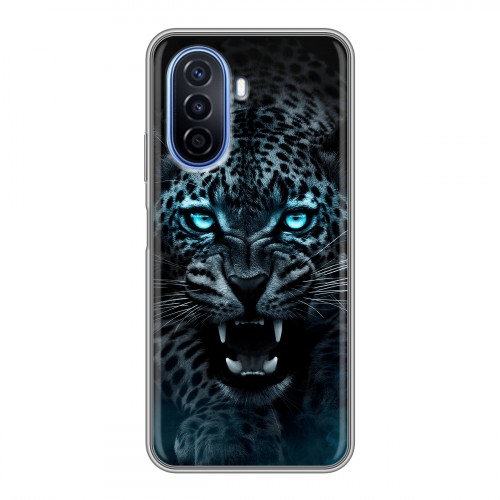 Дизайнерский силиконовый чехол для Huawei Nova Y70 Темный леопард