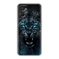 Дизайнерский силиконовый с усиленными углами чехол для OPPO A96 Темный леопард
