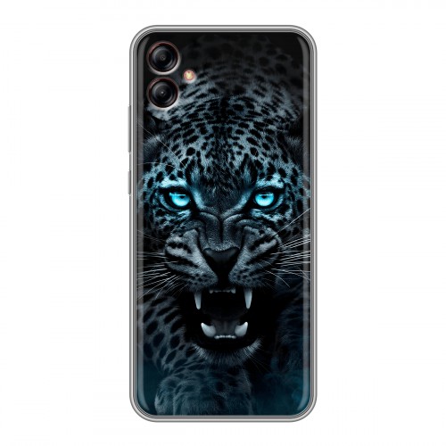 Дизайнерский силиконовый чехол для Samsung Galaxy A04e Темный леопард