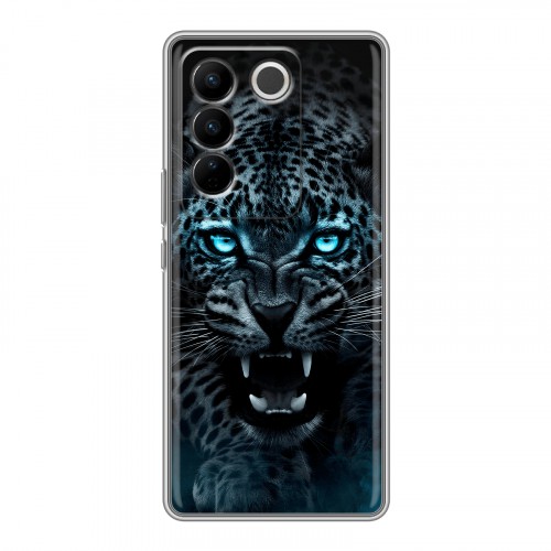 Дизайнерский силиконовый чехол для Vivo V27 Темный леопард