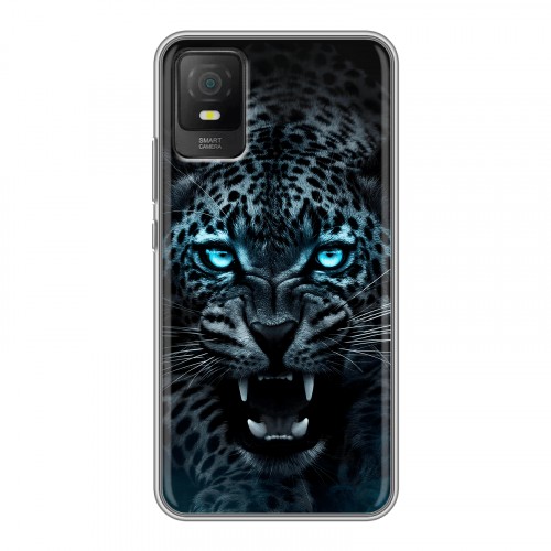Дизайнерский силиконовый чехол для TCL 403 Темный леопард