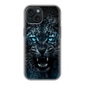 Дизайнерский пластиковый чехол для Iphone 15 Темный леопард