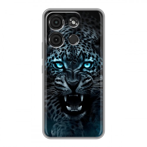 Дизайнерский силиконовый чехол для Itel A60s Темный леопард