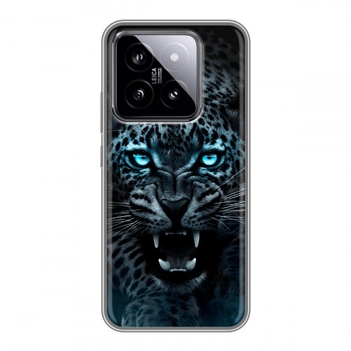 Дизайнерский силиконовый чехол для Xiaomi 14 Темный леопард