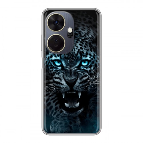 Дизайнерский силиконовый чехол для Itel P55 Plus Темный леопард